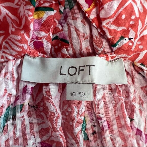 Loft Bird Tie Back Peplum Cami Size 10 - Picture 6 of 10